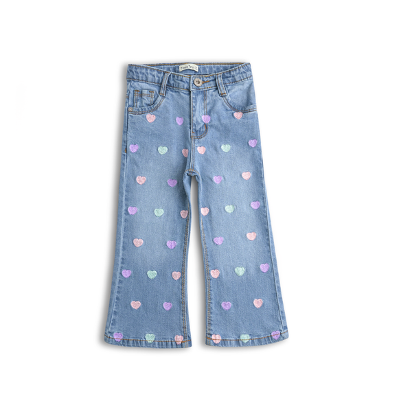 Hearts Embroidered Jeans